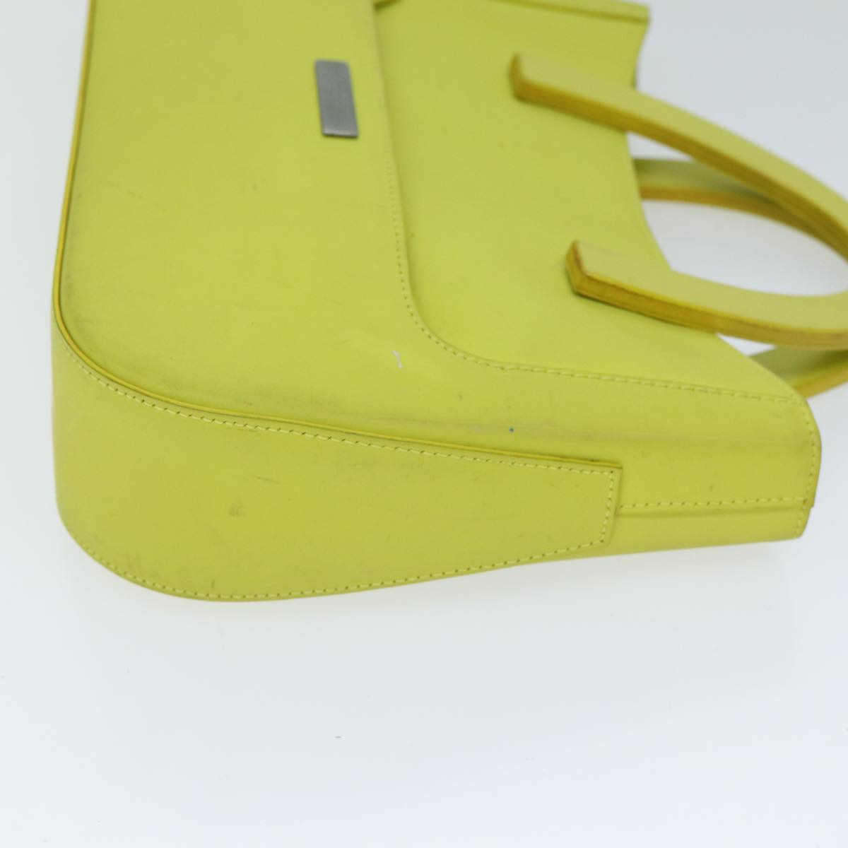 GUCCI Hand Bag Leather Outlet Yellow 002 1068 Auth 77735