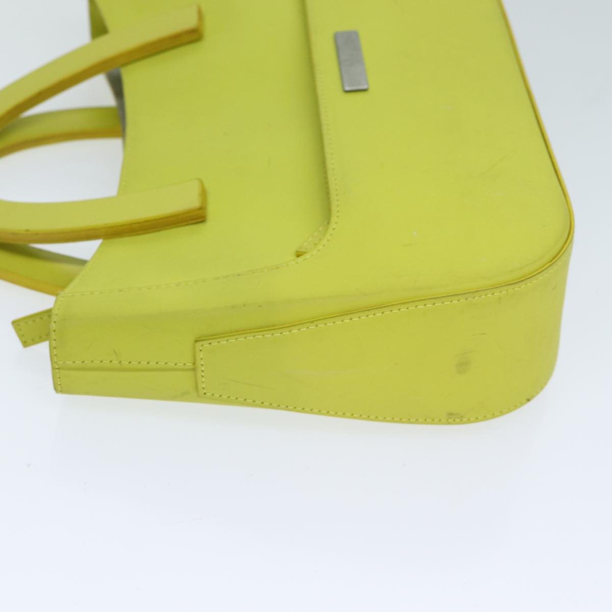 GUCCI Hand Bag Leather Outlet Yellow 002 1068 Auth 77735