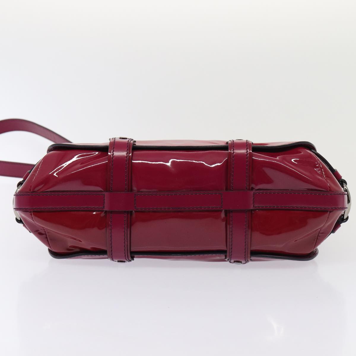 CELINE Hand Bag Patent leather 2way Pink Auth 77739