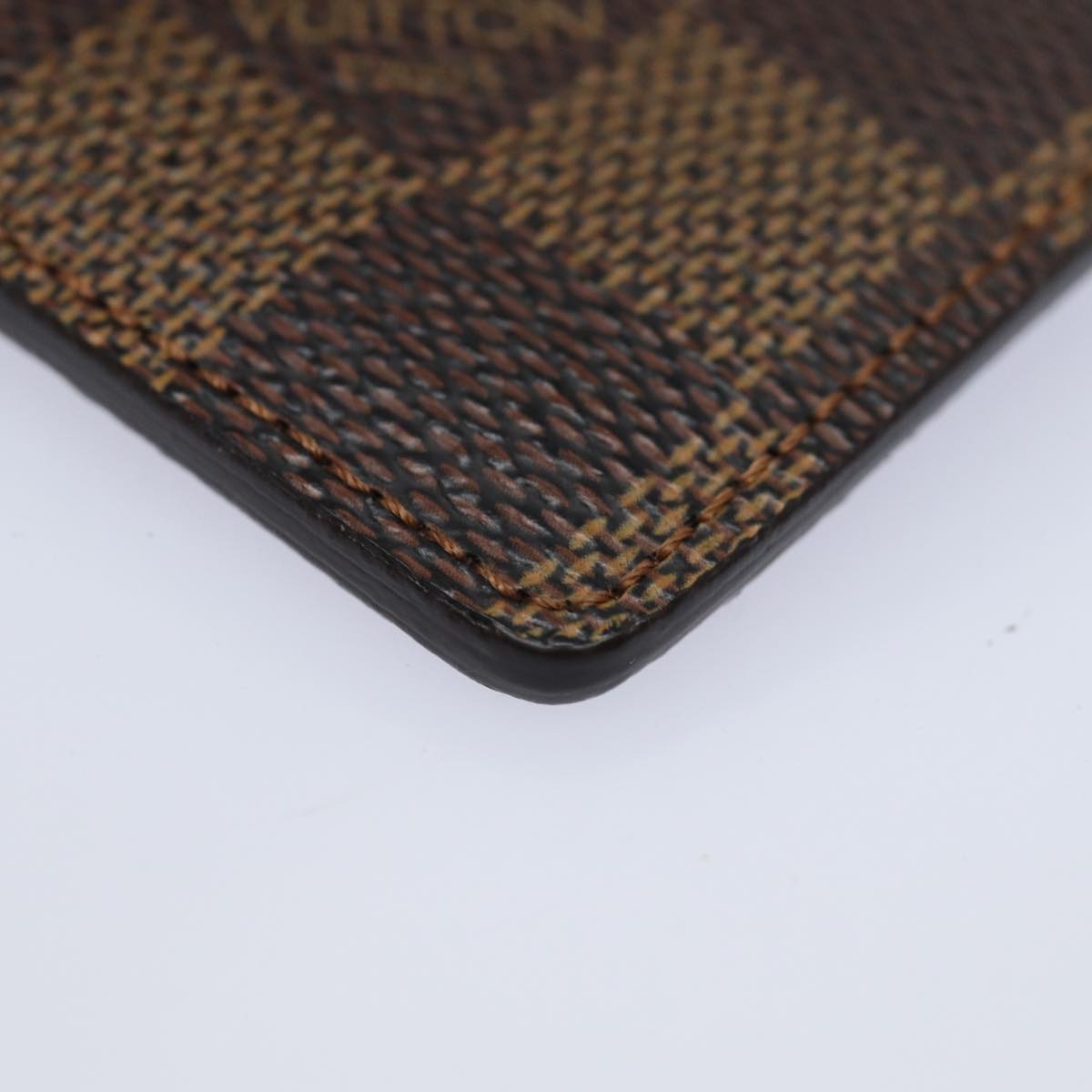 LOUIS VUITTON Damier Ebene Porte Cartes  Simple Card Case N61722 LV Auth 77746