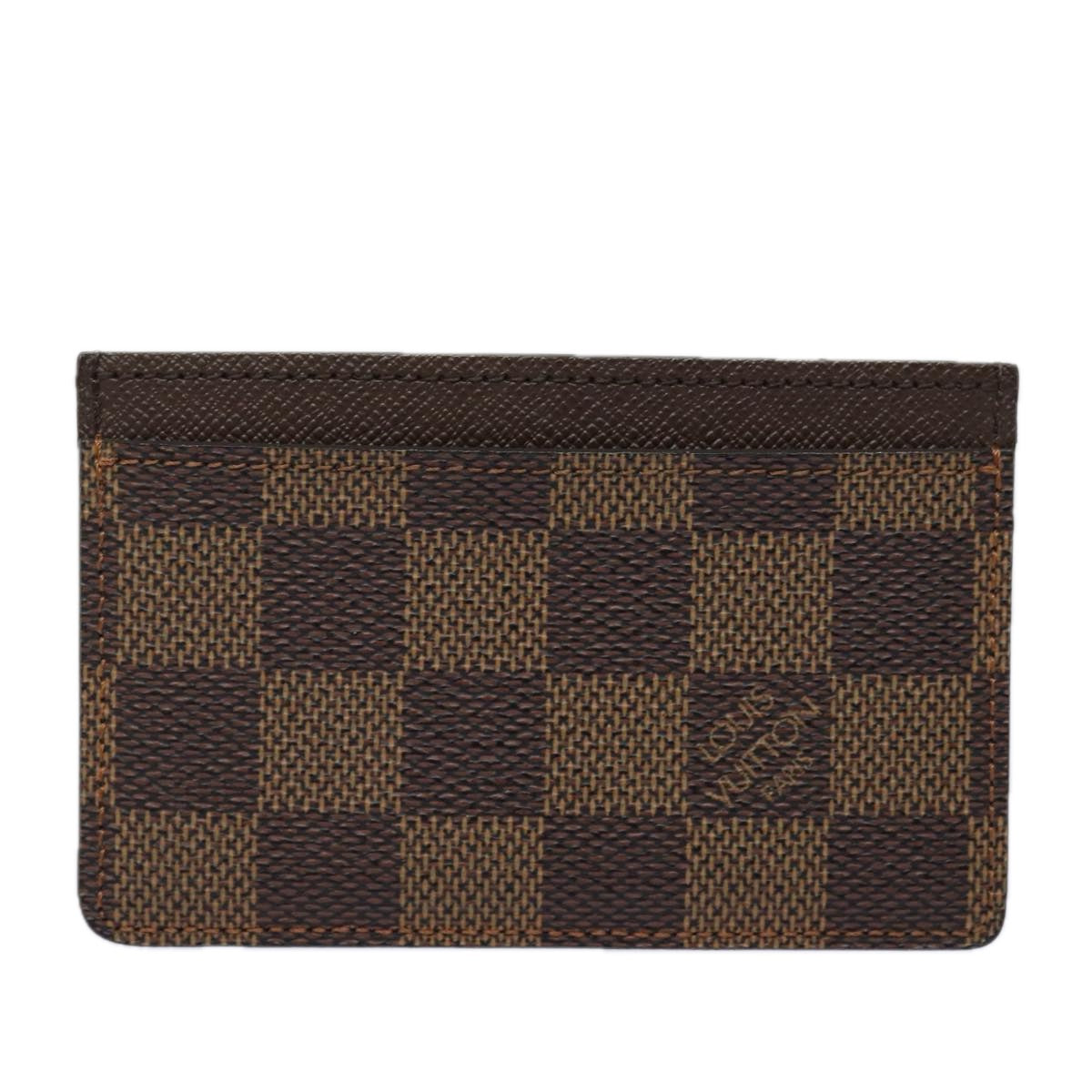 LOUIS VUITTON Damier Ebene Porte Cartes  Simple Card Case N61722 LV Auth 77746 - 0