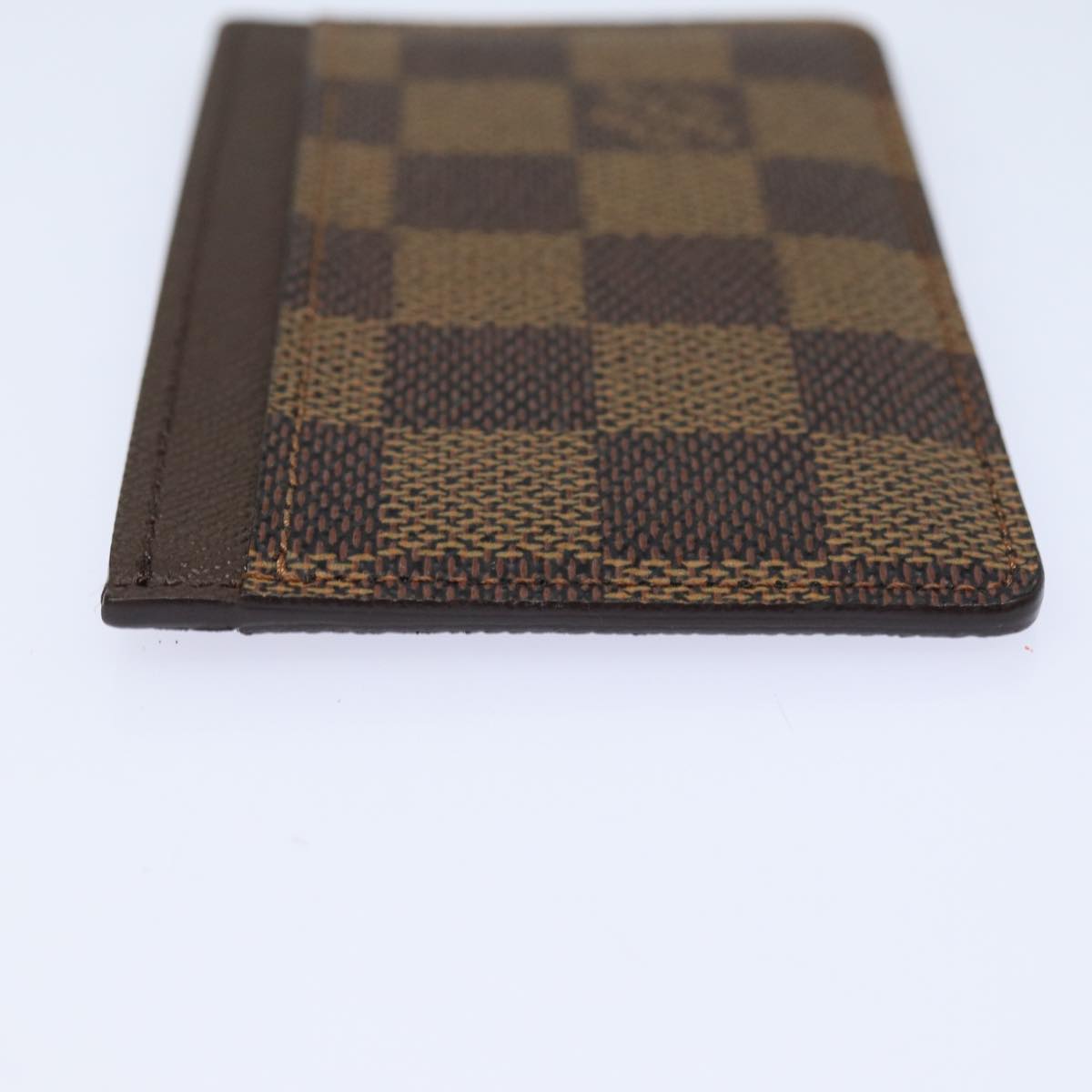 LOUIS VUITTON Damier Ebene Porte Cartes  Simple Card Case N61722 LV Auth 77746