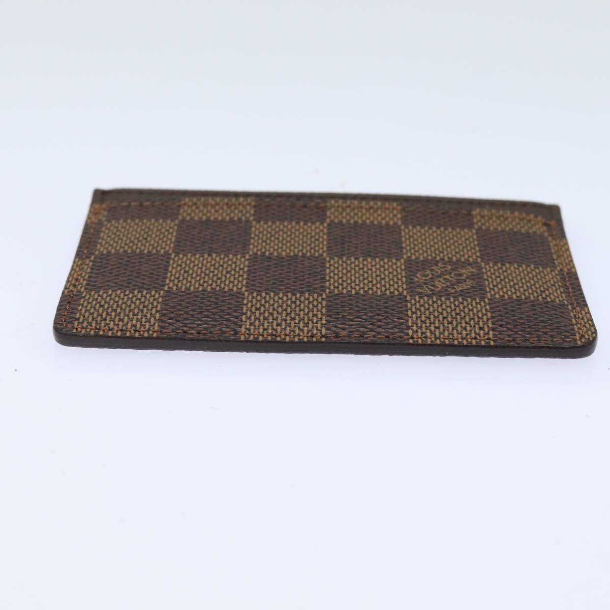 LOUIS VUITTON Damier Ebene Porte Cartes  Simple Card Case N61722 LV Auth 77746