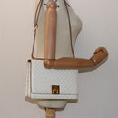 CELINE Macadam Canvas Shoulder Bag PVC White Auth 77759-21