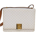 CELINE Macadam Canvas Shoulder Bag PVC White Auth 77759-13