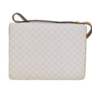 CELINE Macadam Canvas Shoulder Bag PVC White Auth 77759-2