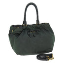 PRADA Hand Bag Nylon 2way Khaki Auth 77763-1