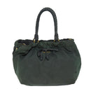 PRADA Hand Bag Nylon 2way Khaki Auth 77763-13