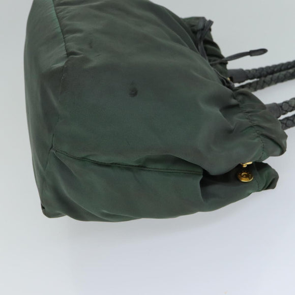 PRADA Hand Bag Nylon 2way Khaki Auth 77763