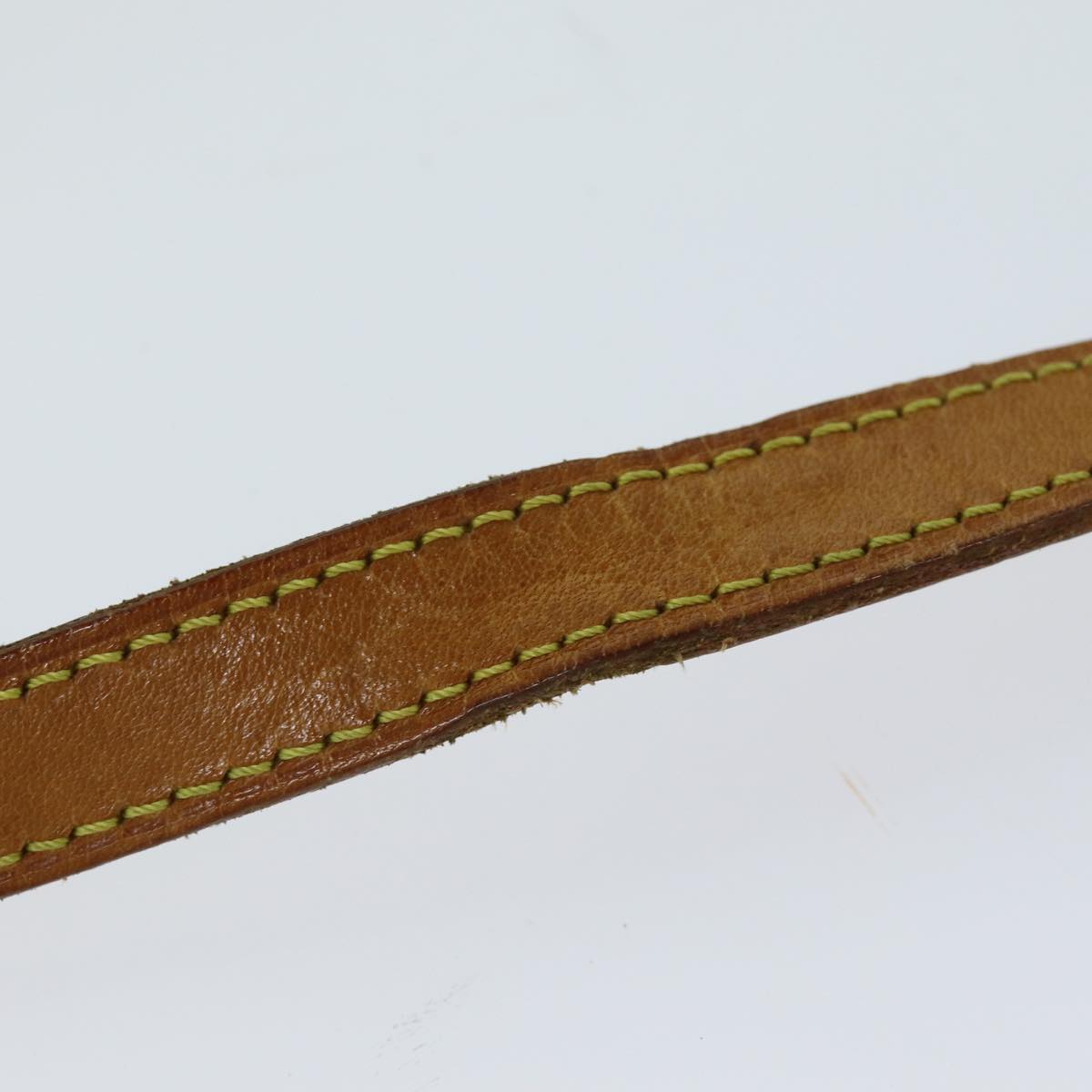 LOUIS VUITTON Shoulder Strap Leather 35.8"" Beige LV Auth 77781