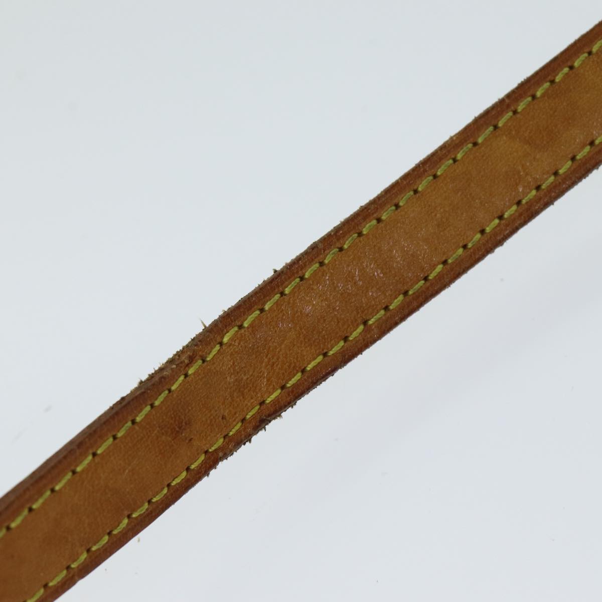 LOUIS VUITTON Shoulder Strap Leather 35.8"" Beige LV Auth 77781