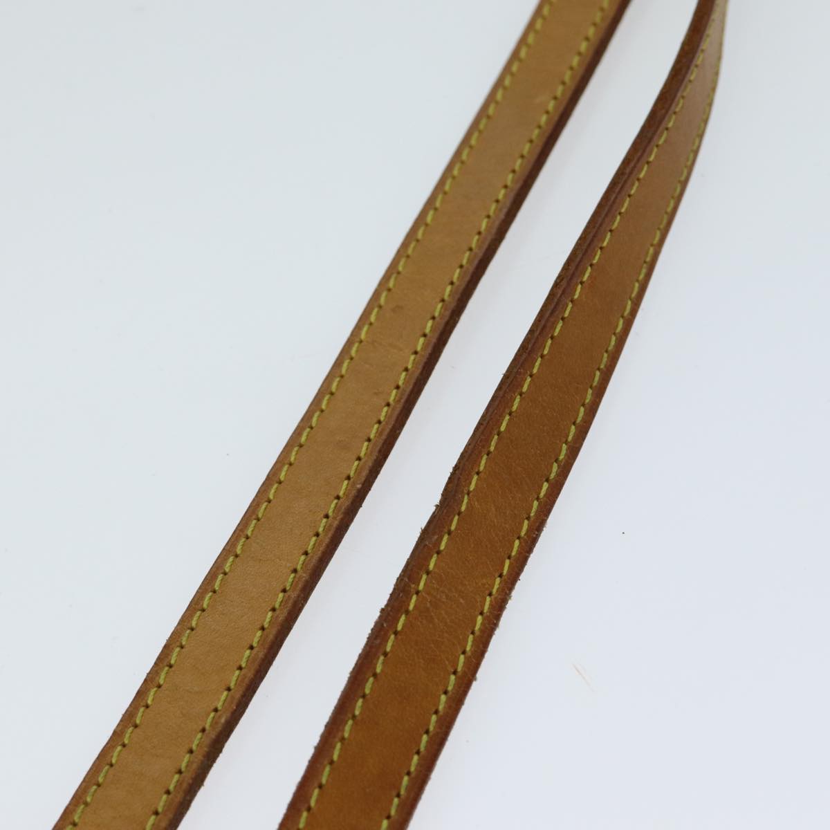 LOUIS VUITTON Shoulder Strap Leather 35.8"" Beige LV Auth 77781