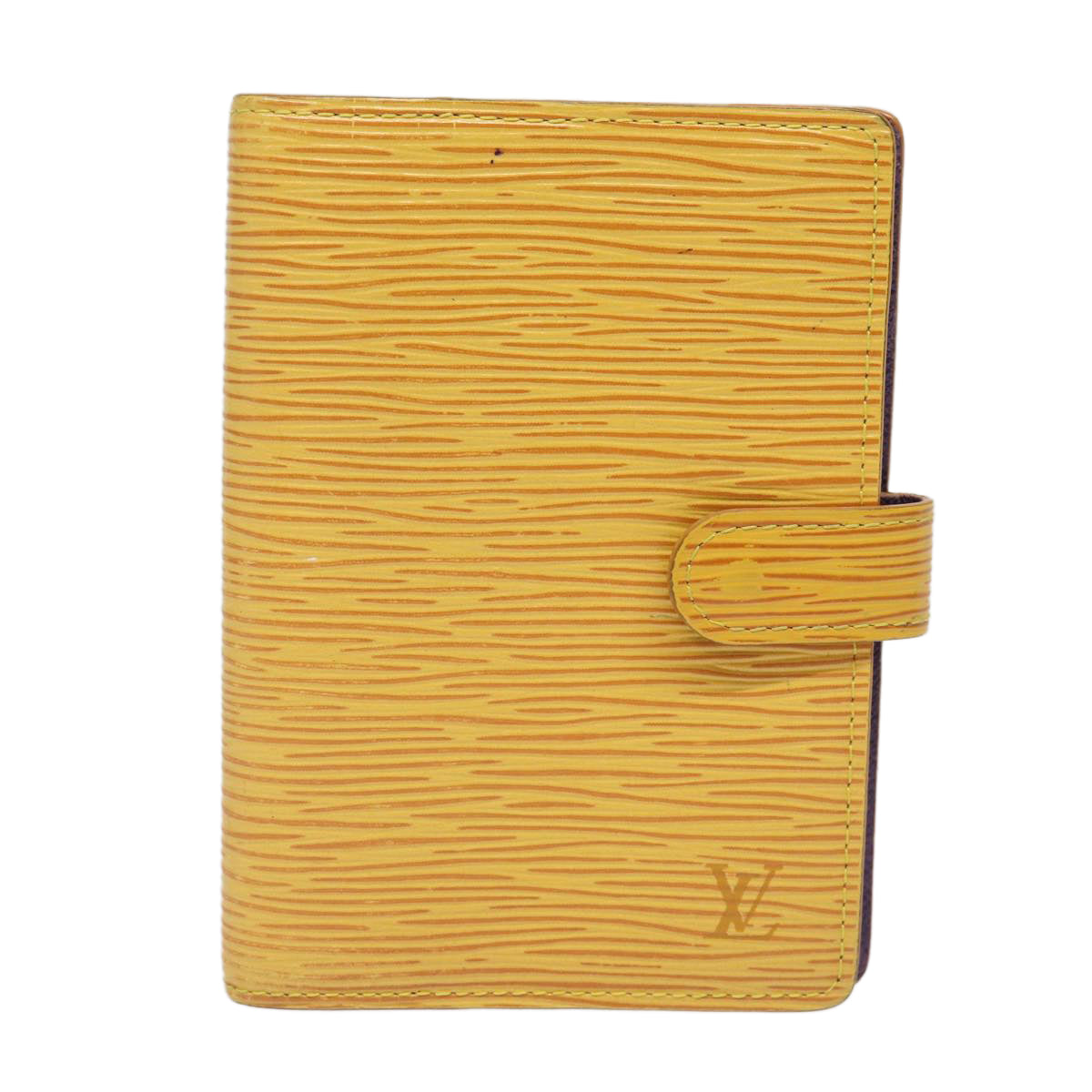 LOUIS VUITTON Epi Agenda PM Day Planner Cover Yellow R20059 LV Auth 77793