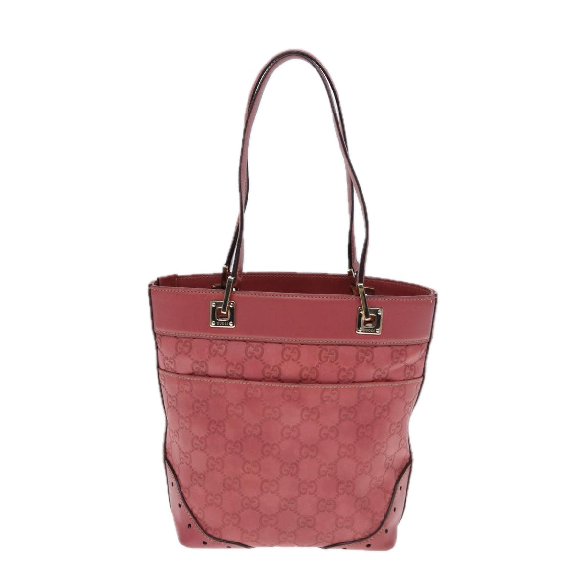 GUCCI GG Canvas Guccissima Hand Bag Pink 145994 Auth 77827