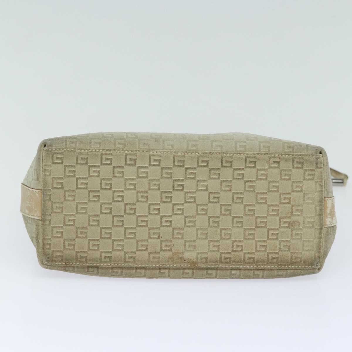 GUCCI Shoulder Bag Suede Beige 28335 Auth 77828