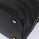 CELINE Hand Bag Leather Black Auth 77841-16