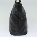 CELINE Hand Bag Leather Black Auth 77841-3