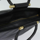 CELINE Hand Bag Leather Black Auth 77841-6