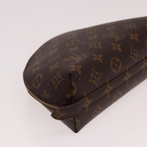 LOUIS VUITTON Monogram Trousse Demi Ronde Cosmetic Pouch M47520 LV Auth 77855