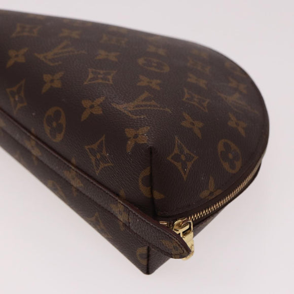 LOUIS VUITTON Monogram Trousse Demi Ronde Cosmetic Pouch M47520 LV Auth 77855