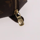LOUIS VUITTON Monogram Trousse Demi Ronde Cosmetic Pouch M47520 LV Auth 77855-8
