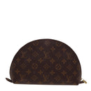 LOUIS VUITTON Monogram Trousse Demi Ronde Cosmetic Pouch M47520 LV Auth 77855-2