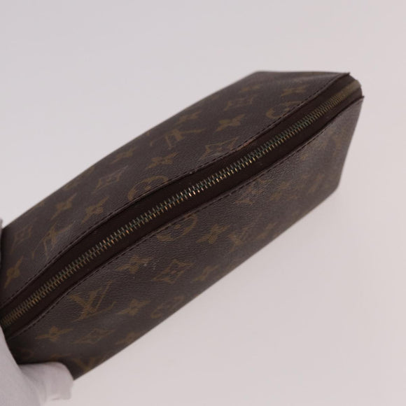 LOUIS VUITTON Monogram Trousse Demi Ronde Cosmetic Pouch M47520 LV Auth 77855
