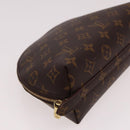 LOUIS VUITTON Monogram Trousse Demi Ronde Cosmetic Pouch M47520 LV Auth 77855-7