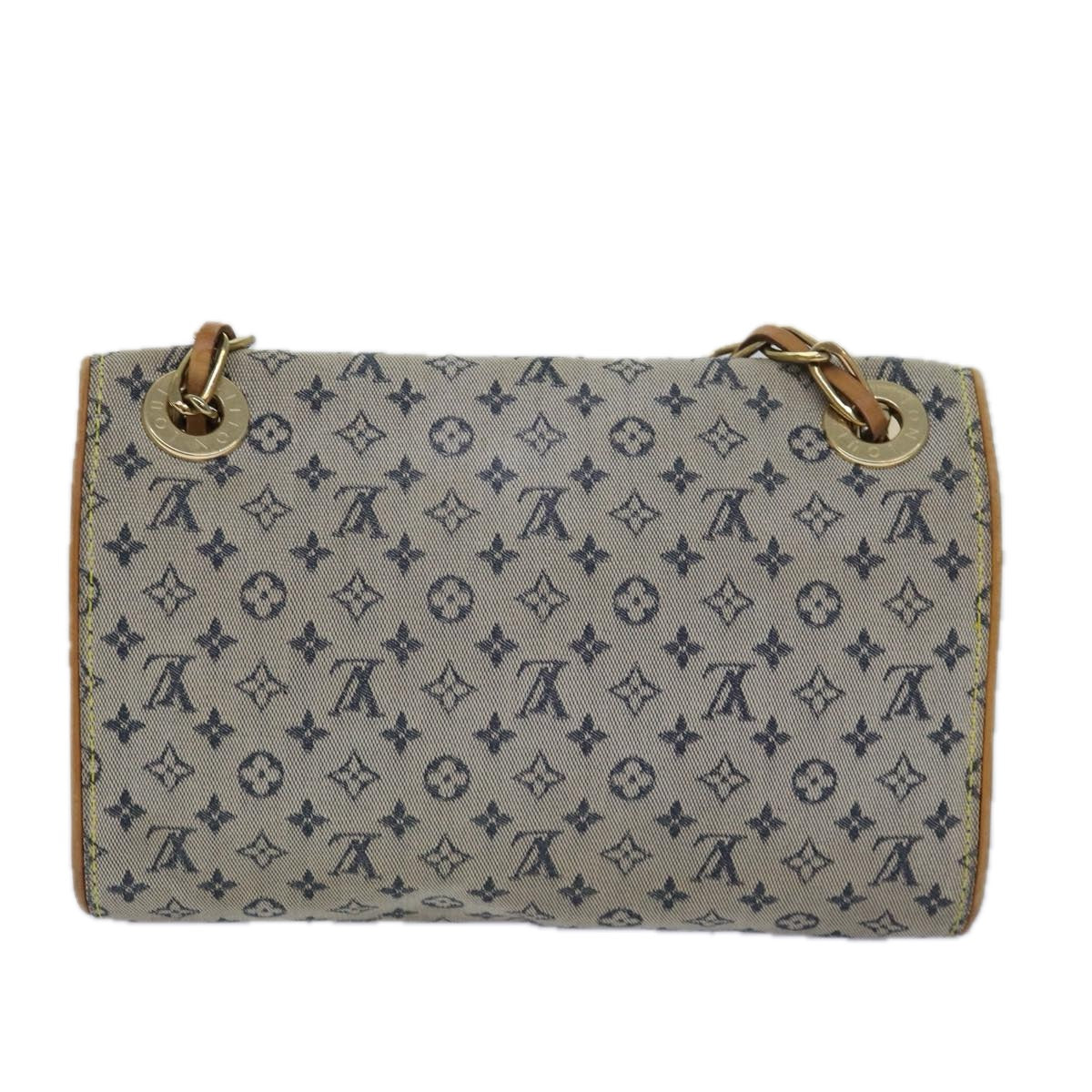 LOUIS VUITTON Monogram Mini Camille Chain Shoulder Bag Blue M92002 LV Auth 77869