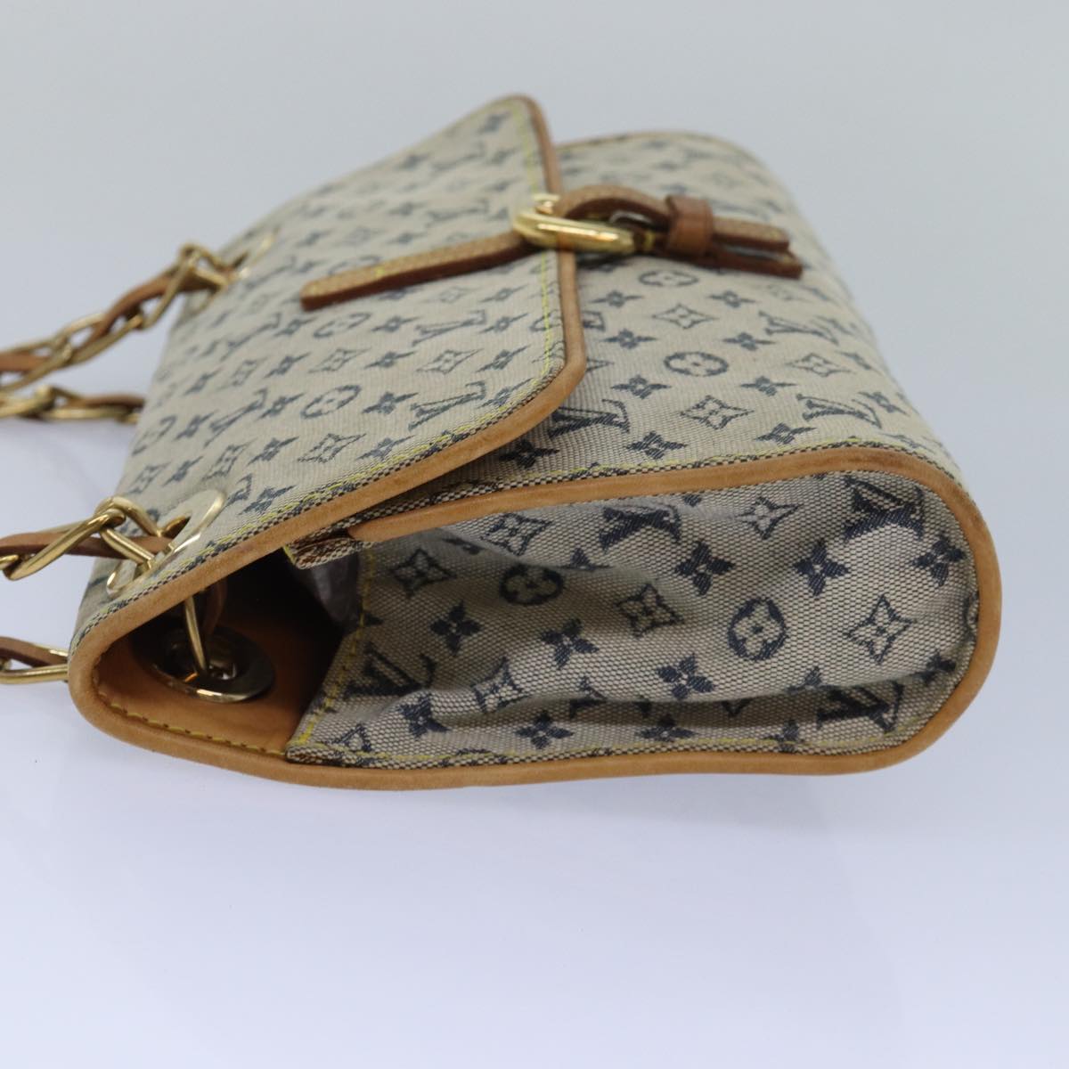 LOUIS VUITTON Monogram Mini Camille Chain Shoulder Bag Blue M92002 LV Auth 77869