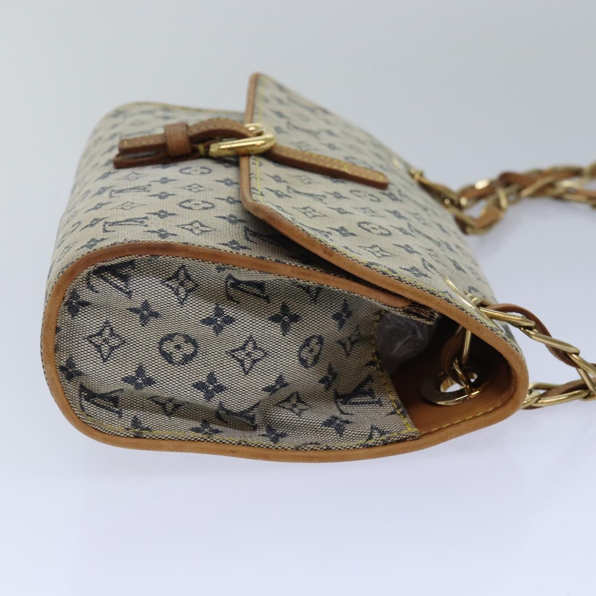 LOUIS VUITTON Monogram Mini Camille Chain Shoulder Bag Blue M92002 LV Auth 77869