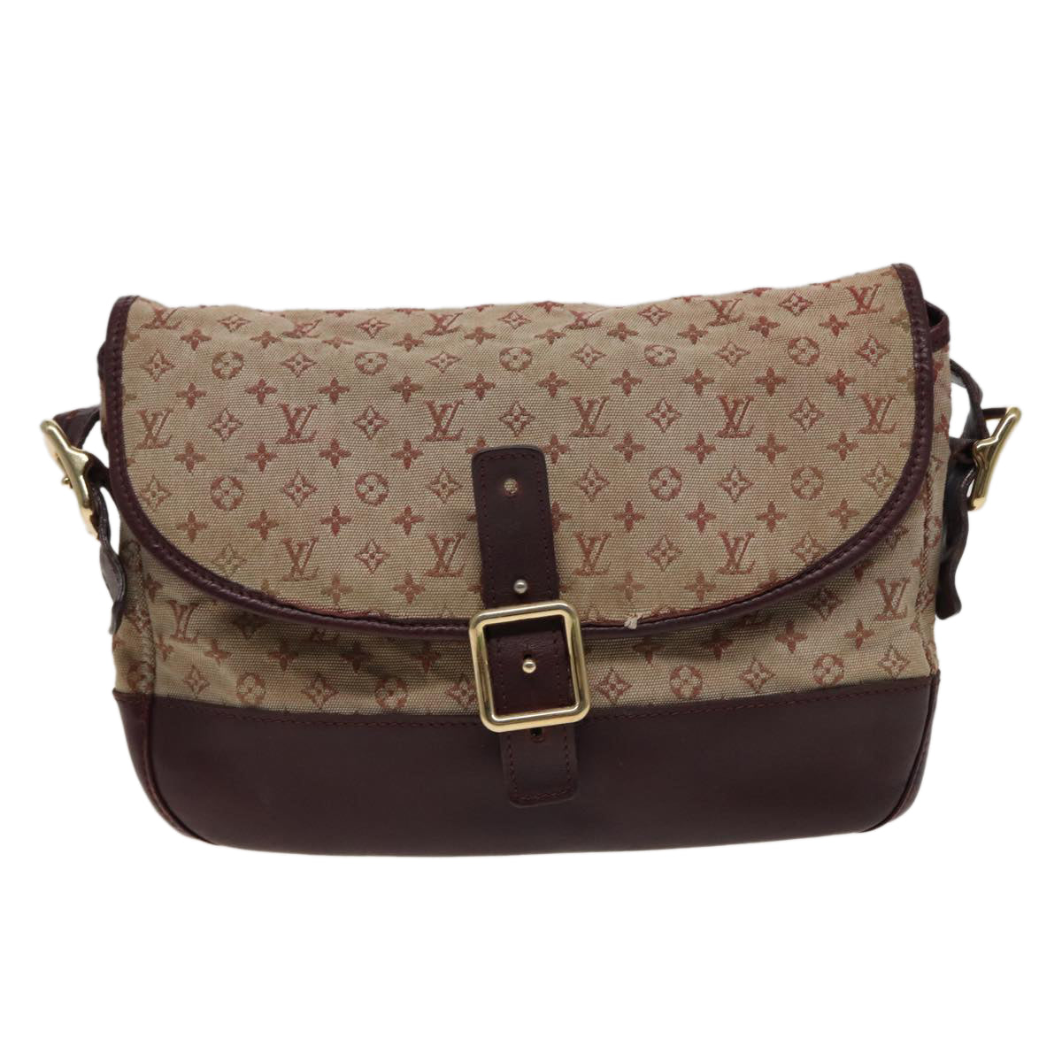 LOUIS VUITTON Monogram Mini Belanger Shoulder Bag Red M92171 LV Auth 77880