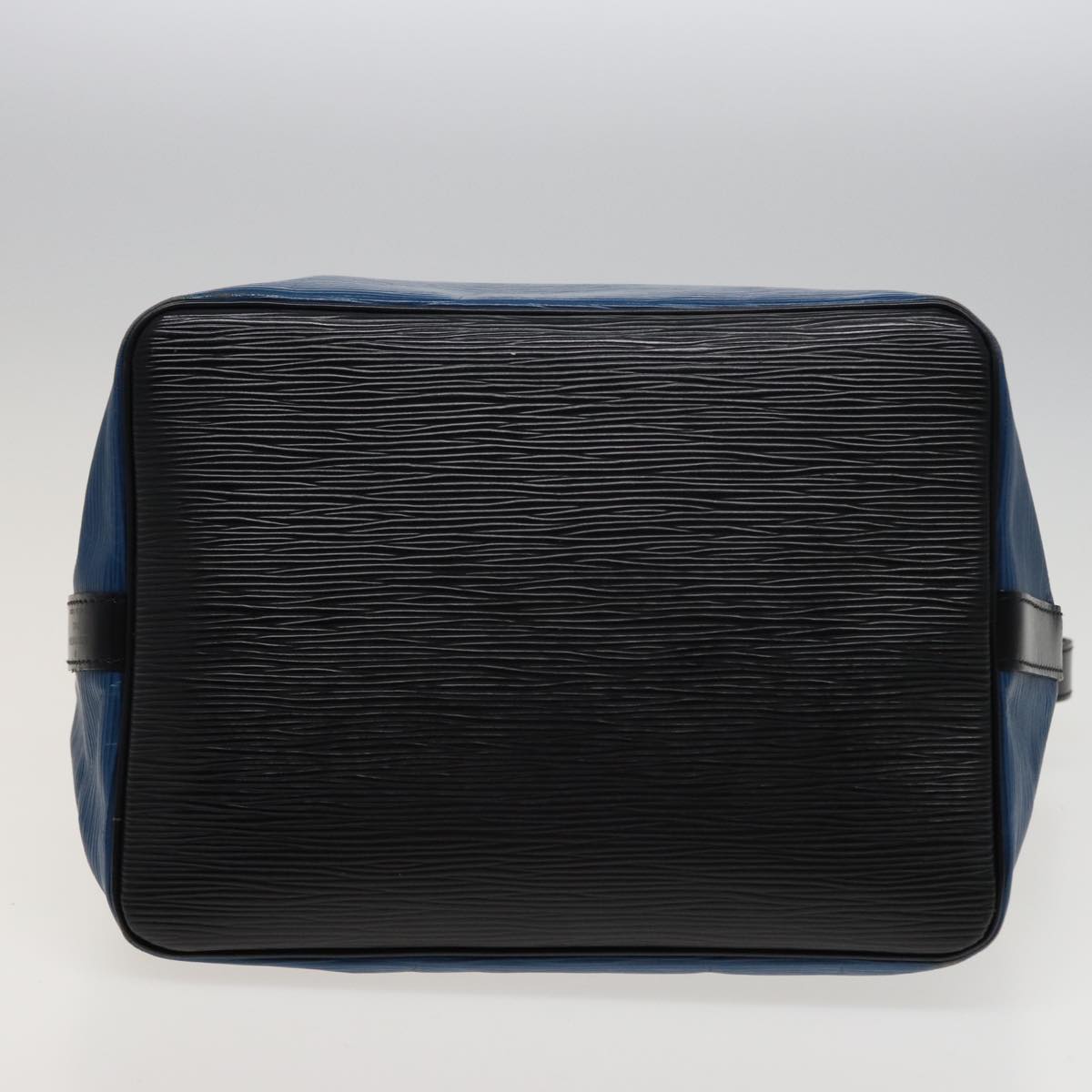 LOUIS VUITTON Epi Petit Noe Shoulder Bag Bicolor Black Blue M44152 LV Auth 77893