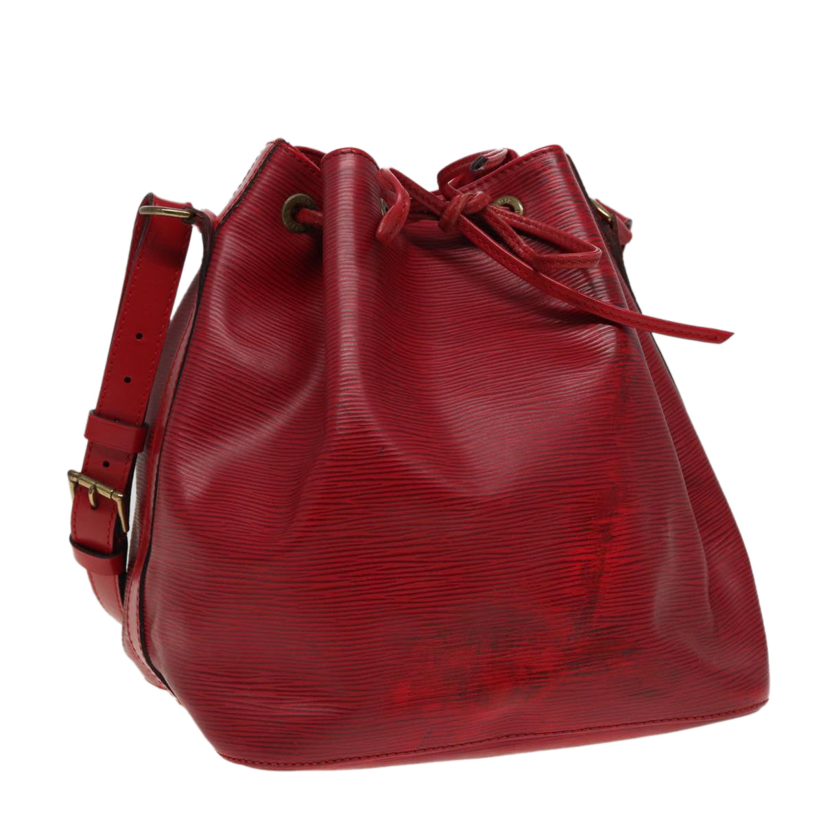 LOUIS VUITTON Epi Petit Noe Shoulder Bag Red M44107 LV Auth 77898