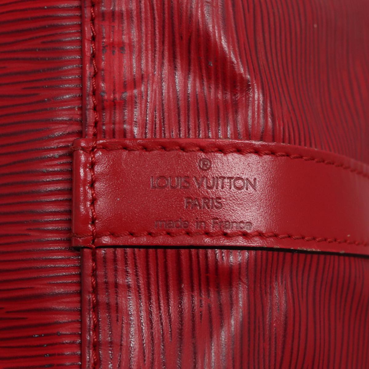 LOUIS VUITTON Epi Petit Noe Shoulder Bag Red M44107 LV Auth 77898