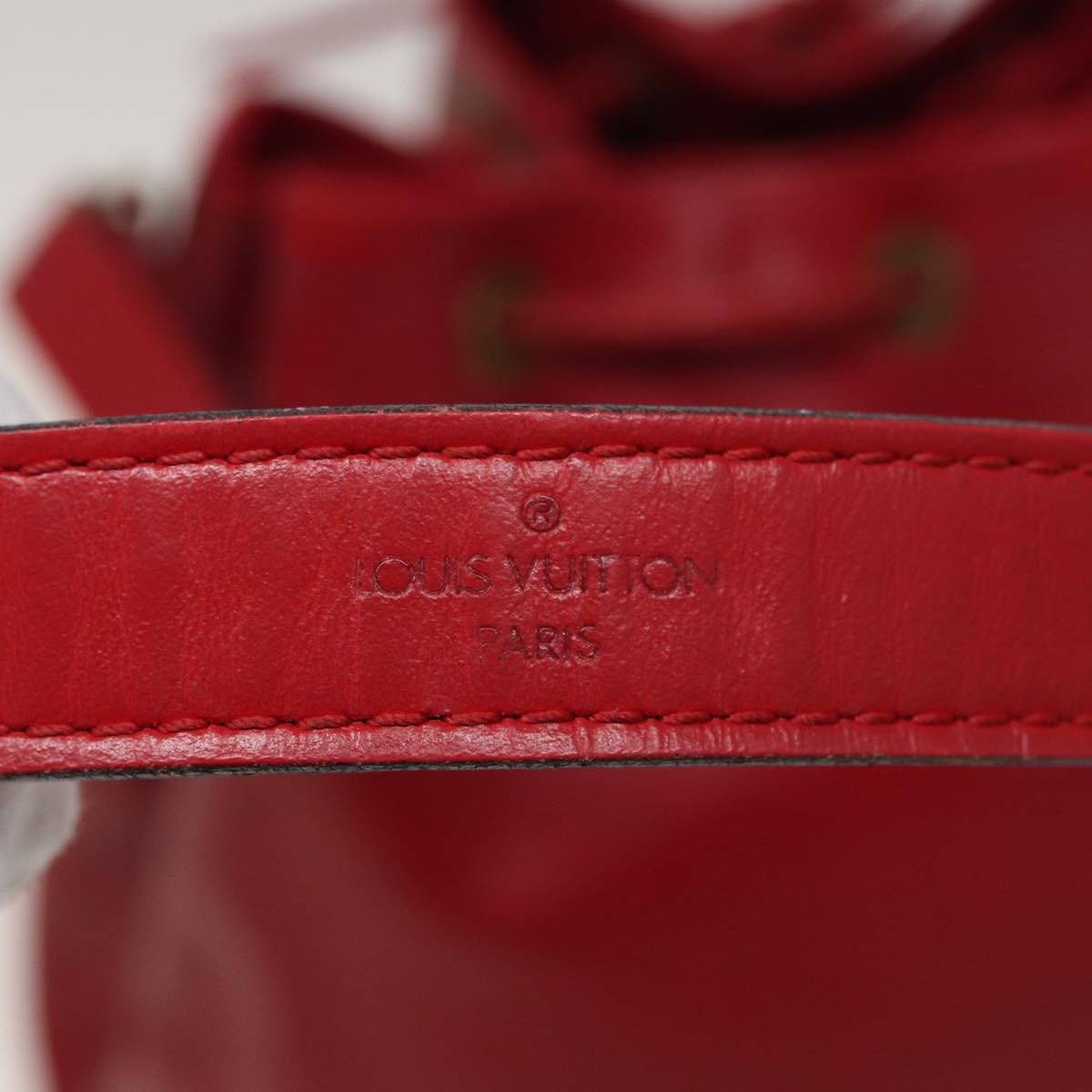 LOUIS VUITTON Epi Petit Noe Shoulder Bag Red M44107 LV Auth 77898