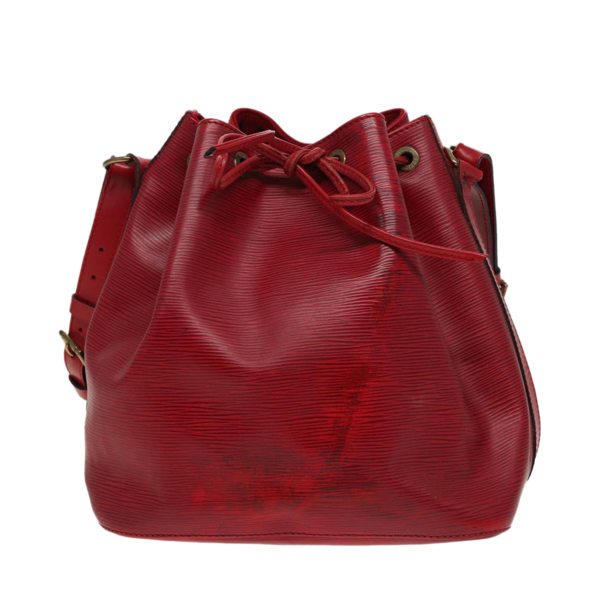 LOUIS VUITTON Epi Petit Noe Shoulder Bag Red M44107 LV Auth 77898