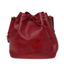 LOUIS VUITTON Epi Petit Noe Shoulder Bag Red M44107 LV Auth 77898-13