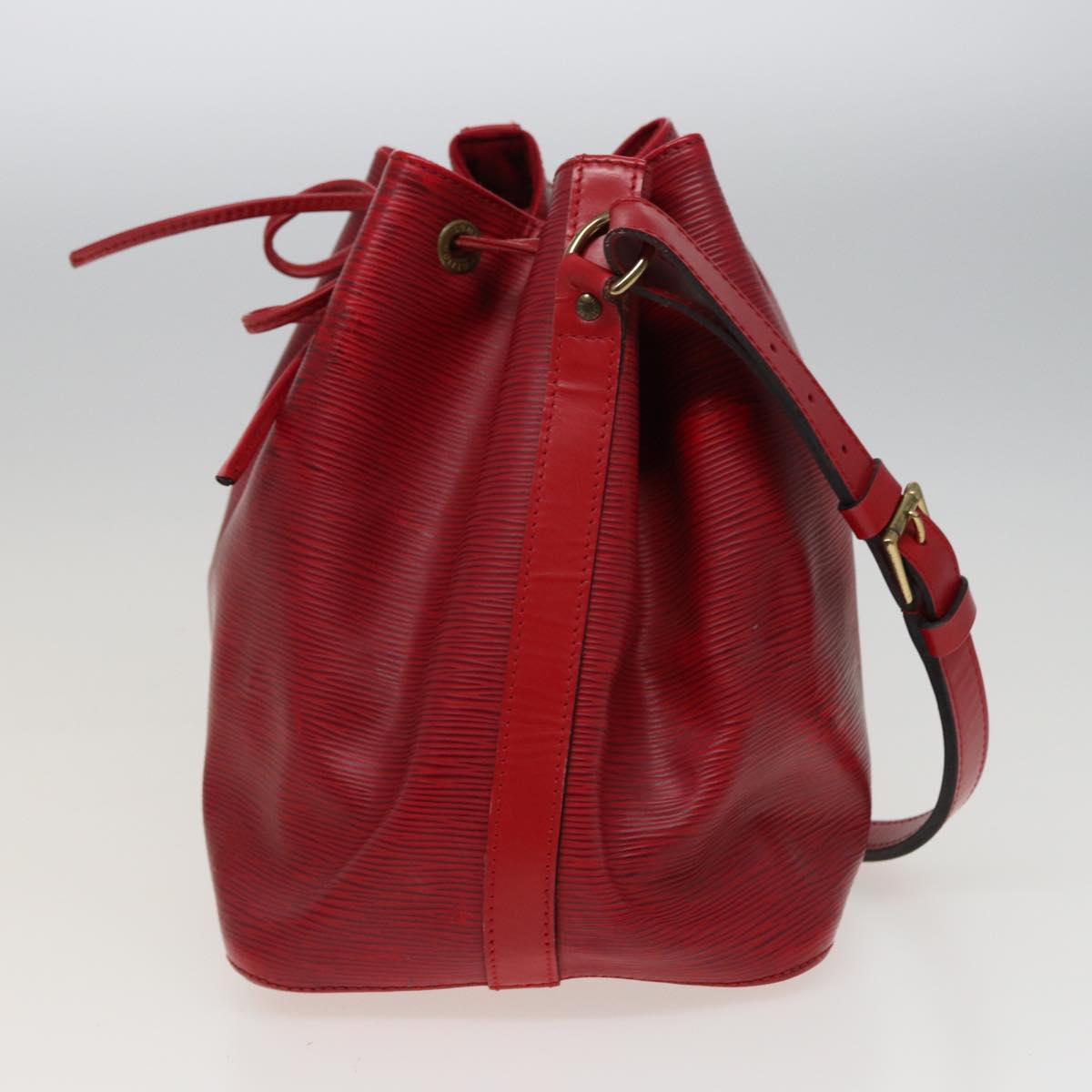 LOUIS VUITTON Epi Petit Noe Shoulder Bag Red M44107 LV Auth 77898