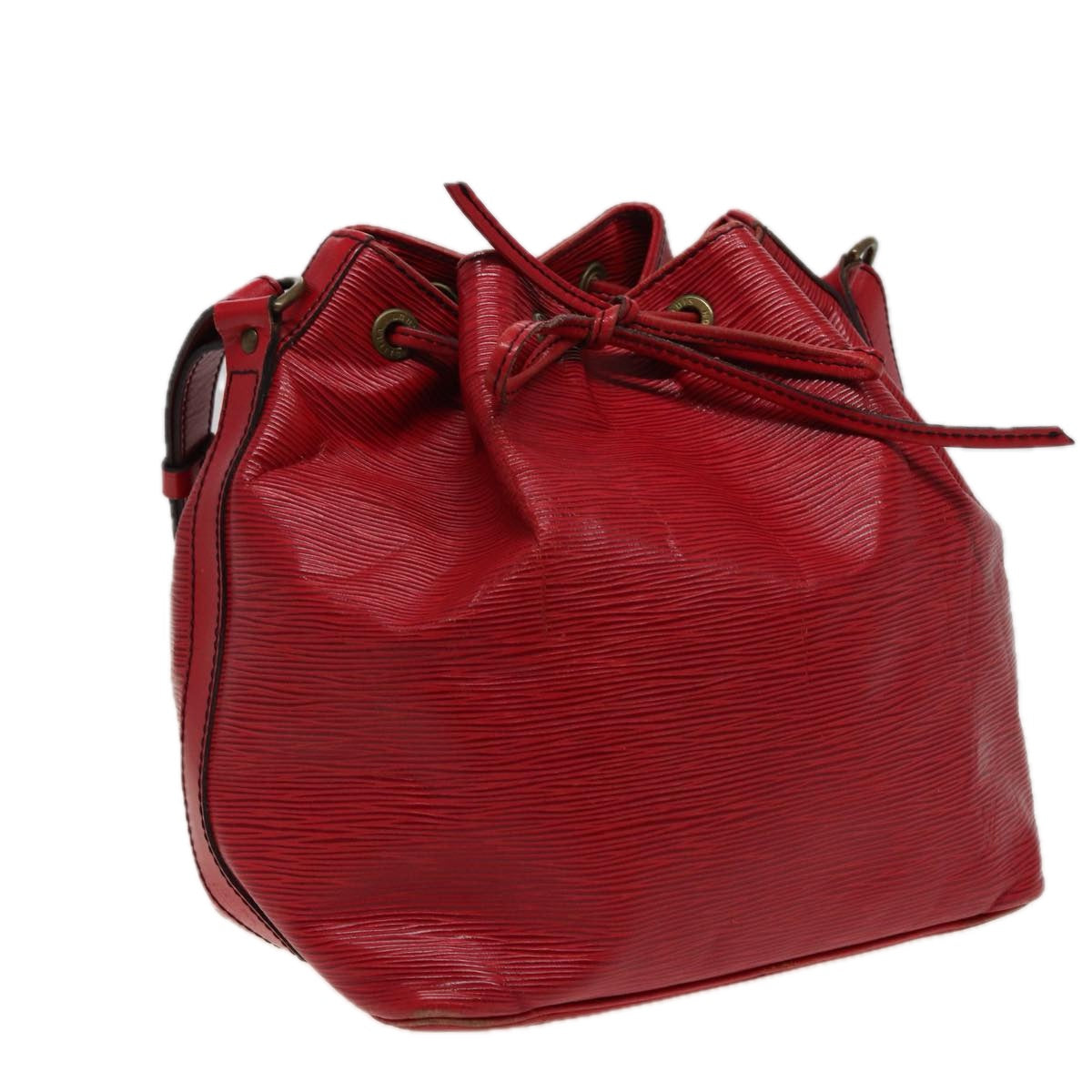 LOUIS VUITTON Epi Petit Noe Shoulder Bag Red M44107 LV Auth 77899