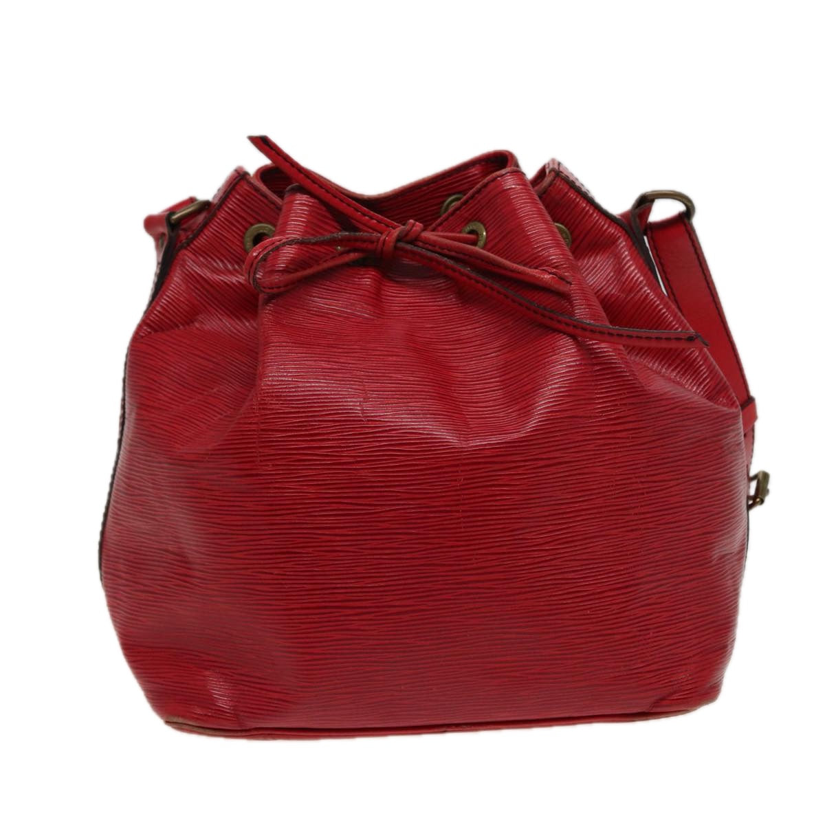 LOUIS VUITTON Epi Petit Noe Shoulder Bag Red M44107 LV Auth 77899