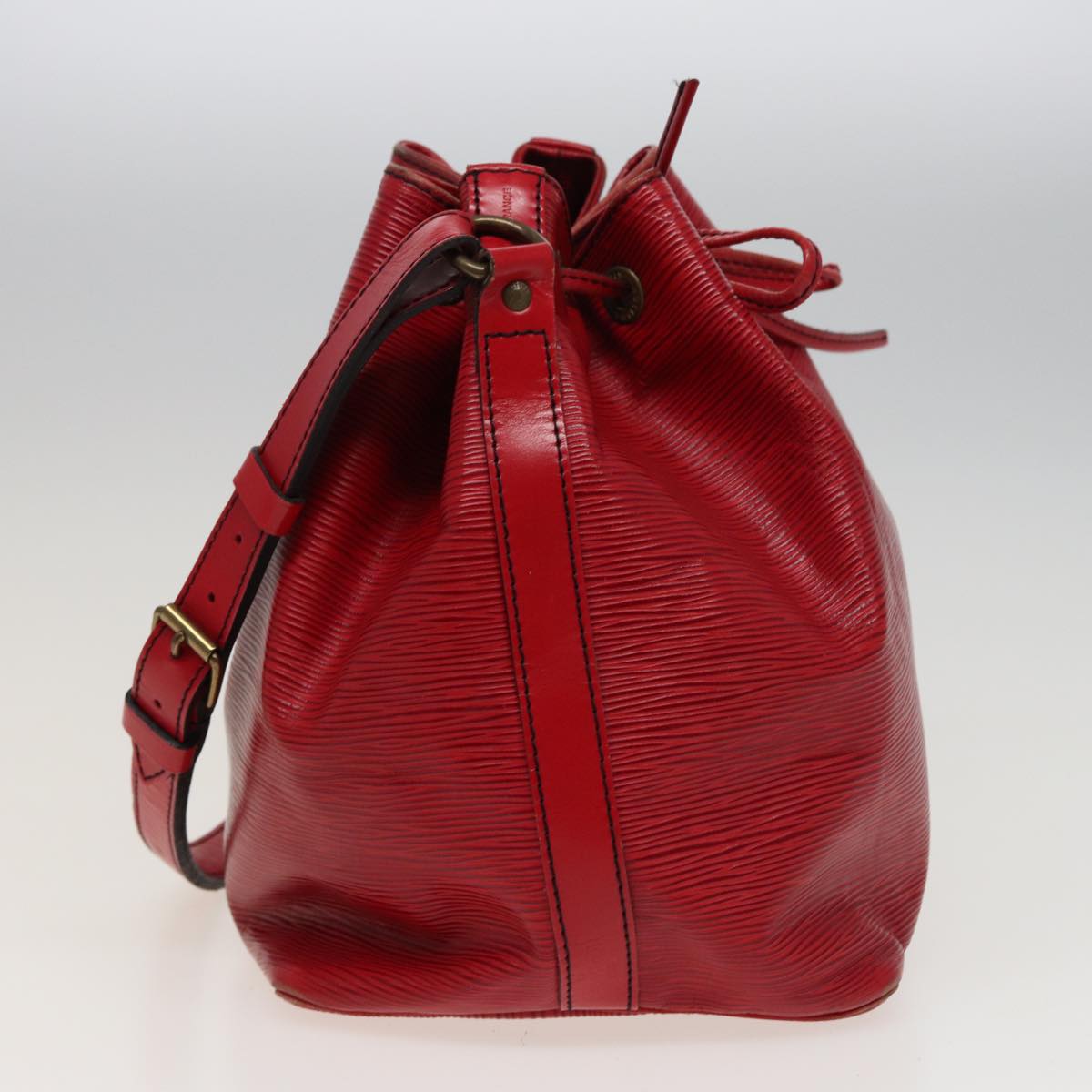 LOUIS VUITTON Epi Petit Noe Shoulder Bag Red M44107 LV Auth 77899