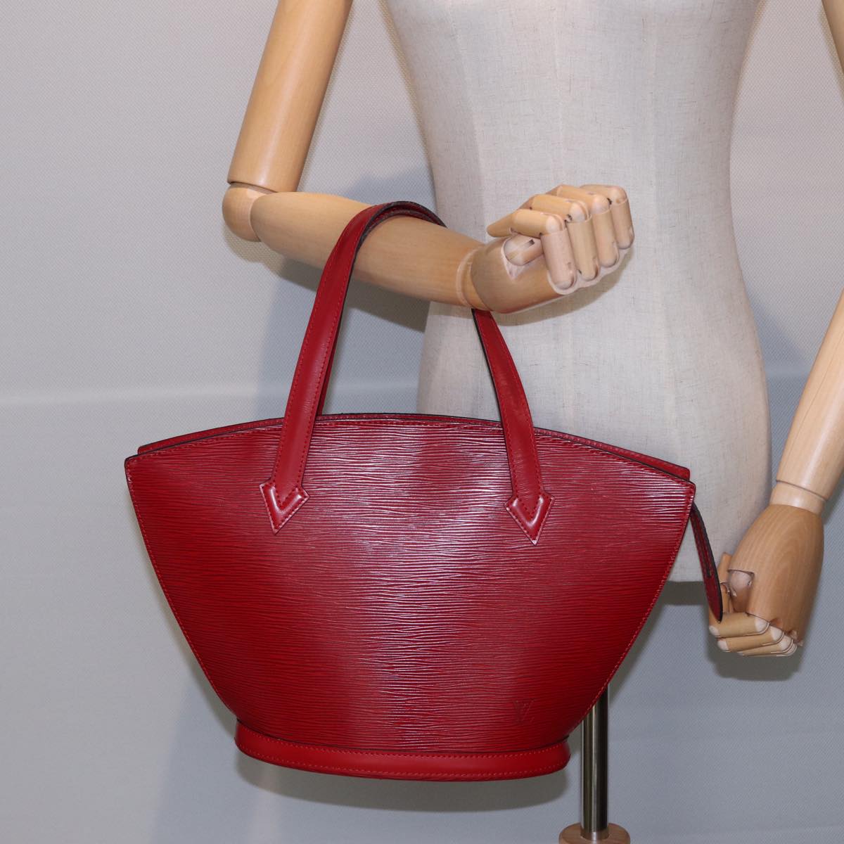 LOUIS VUITTON Epi Saint Jacques Shoulder Bag Red M52277 LV Auth 77901