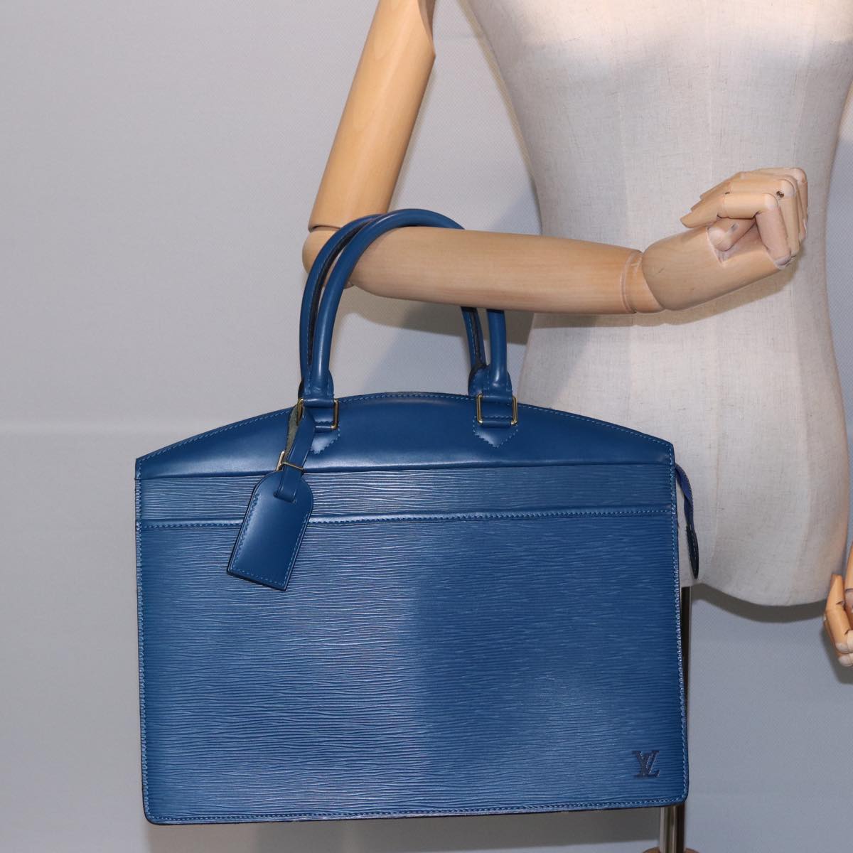 LOUIS VUITTON Epi Riviera Hand Bag Blue M48185 LV Auth 77903