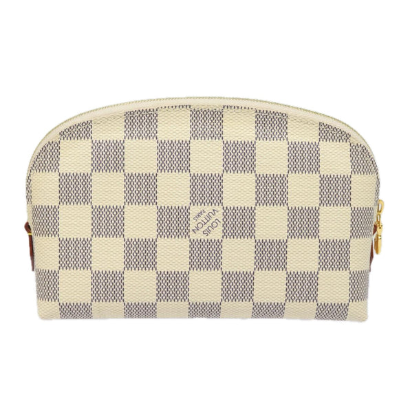 LOUIS VUITTON Damier Azur Pochette Cosmetic PM Pouch N60024 LV Auth 77924AM