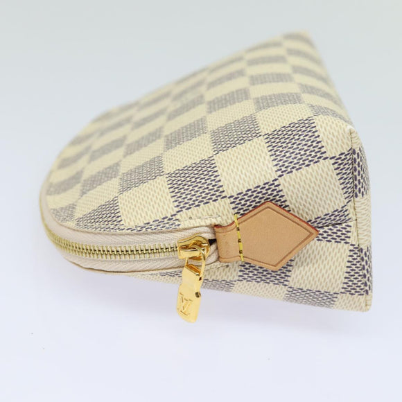 LOUIS VUITTON Damier Azur Pochette Cosmetic PM Pouch N60024 LV Auth 77924AM