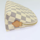 LOUIS VUITTON Damier Azur Pochette Cosmetic PM Pouch N60024 LV Auth 77924AM-4