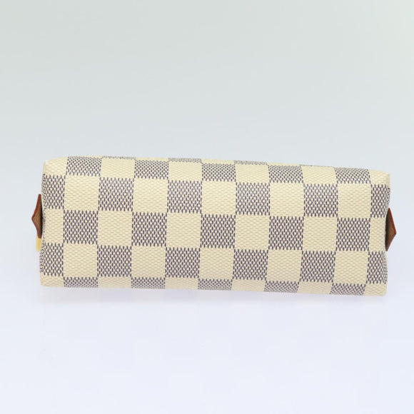 LOUIS VUITTON Damier Azur Pochette Cosmetic PM Pouch N60024 LV Auth 77924AM