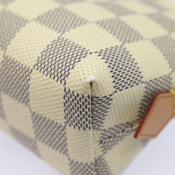 LOUIS VUITTON Damier Azur Pochette Cosmetic PM Pouch N60024 LV Auth 77924AM
