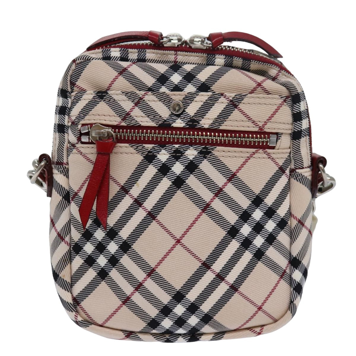 BURBERRY Nova Check Hand Bag Canvas 2way Beige Auth 77936